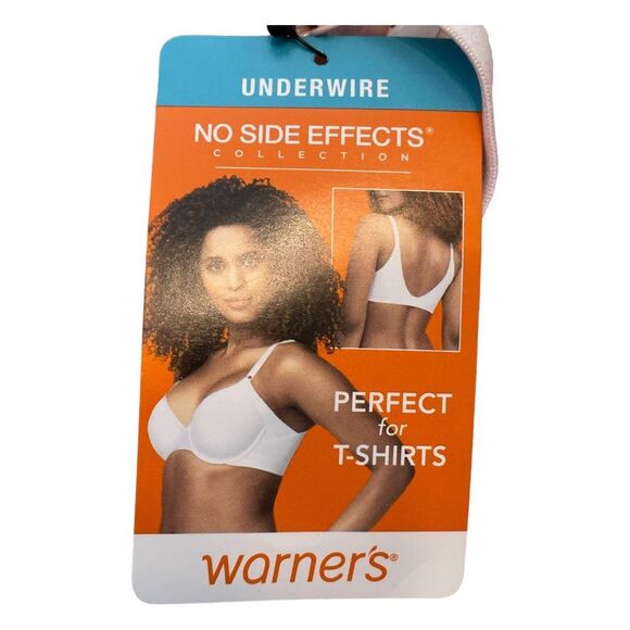 Olga by Warner's T-Shirt Bra Toasted Almond No Side Effects Back Smoothing 40D - Picture 7 of 8